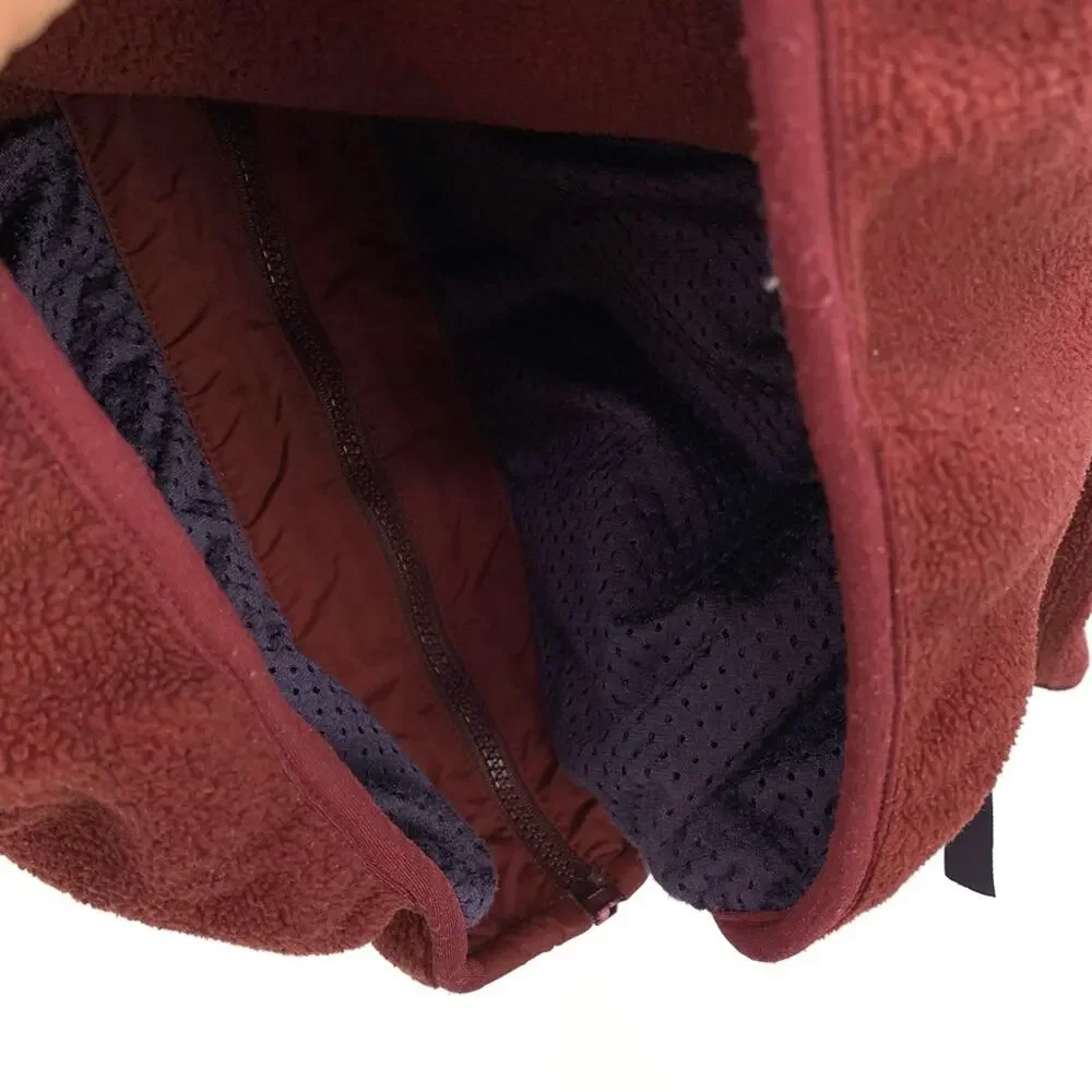 VTG PATAGONIA Full Zip Fleece Jacket Burgundy Red M